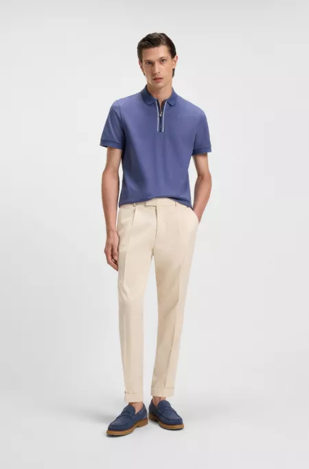 Washable trousers in comfort-stretch fabric