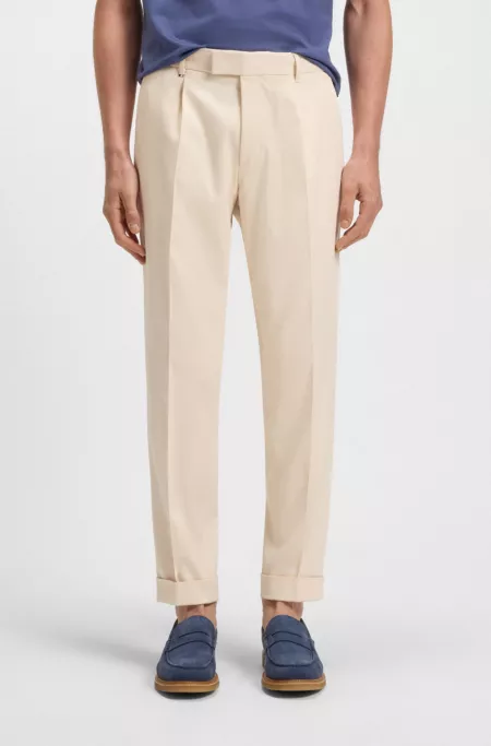 Washable trousers in comfort-stretch fabric