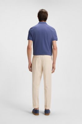 Pantalones en tejido el&aacute;stico lavable de gran comodidad, Natural