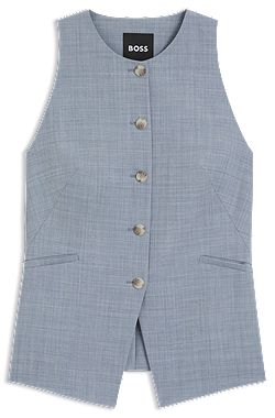 Slim-fit waistcoat in virgin wool