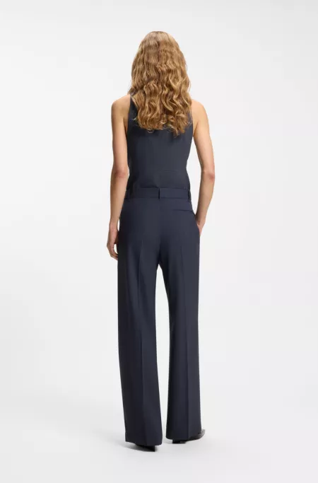 Regular-fit trousers in virgin wool