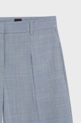 Regular-fit broek van scheerwol, Lichtblauw