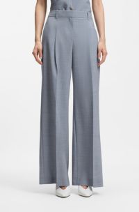 Regular-fit trousers in virgin wool, Light Blue