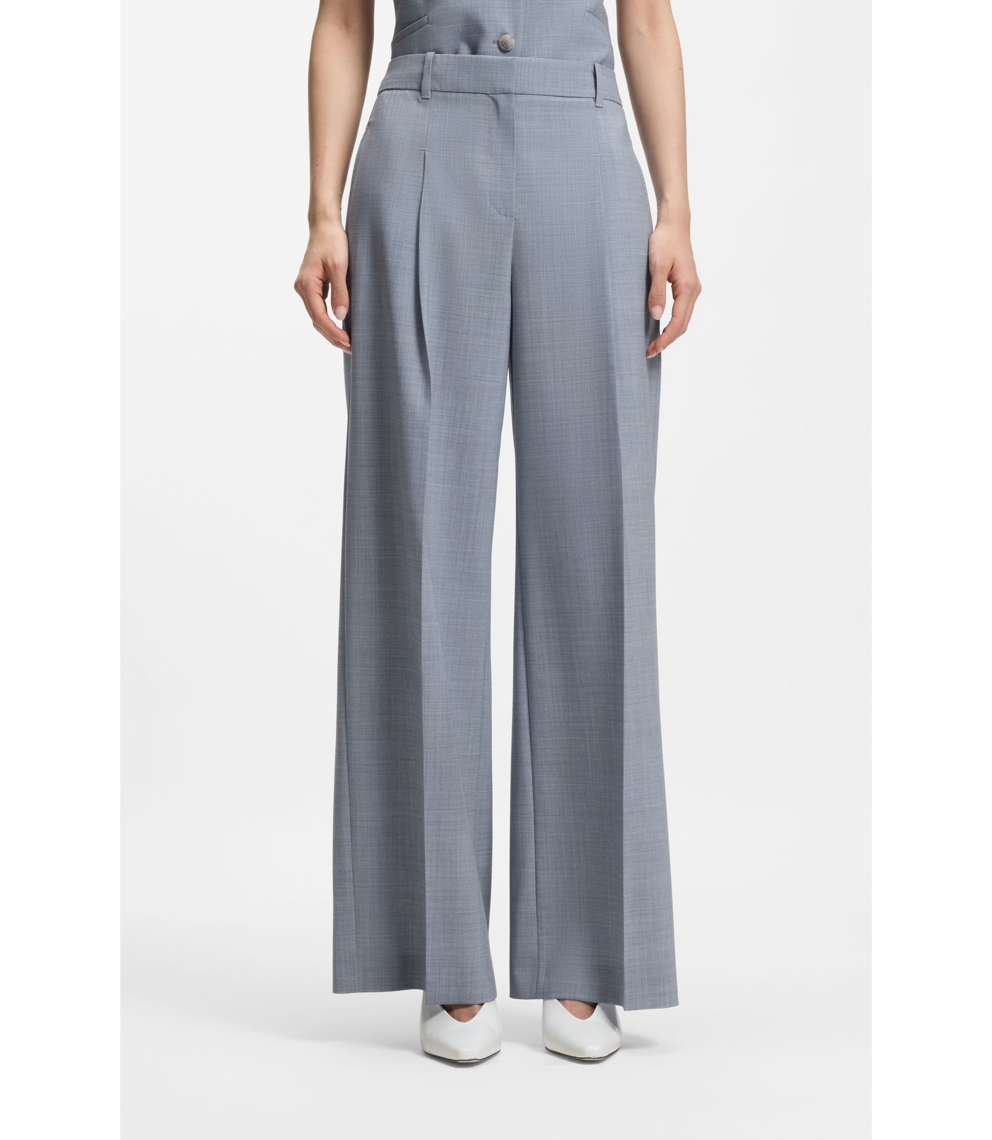 Regular-Fit Hose aus Schurwolle