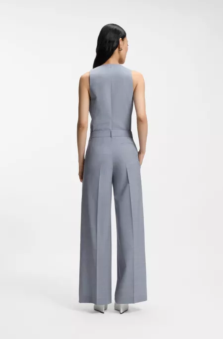 Regular-fit trousers in virgin wool