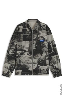HUGO x Jujutsu Kaisen reversible jacket with character print, Patterned