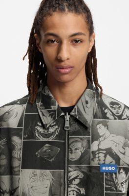 HUGO x Jujutsu Kaisen reversible jacket with character print, Patterned