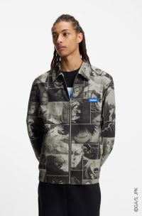 HUGO x Jujutsu Kaisen reversible jacket with character print, Patterned