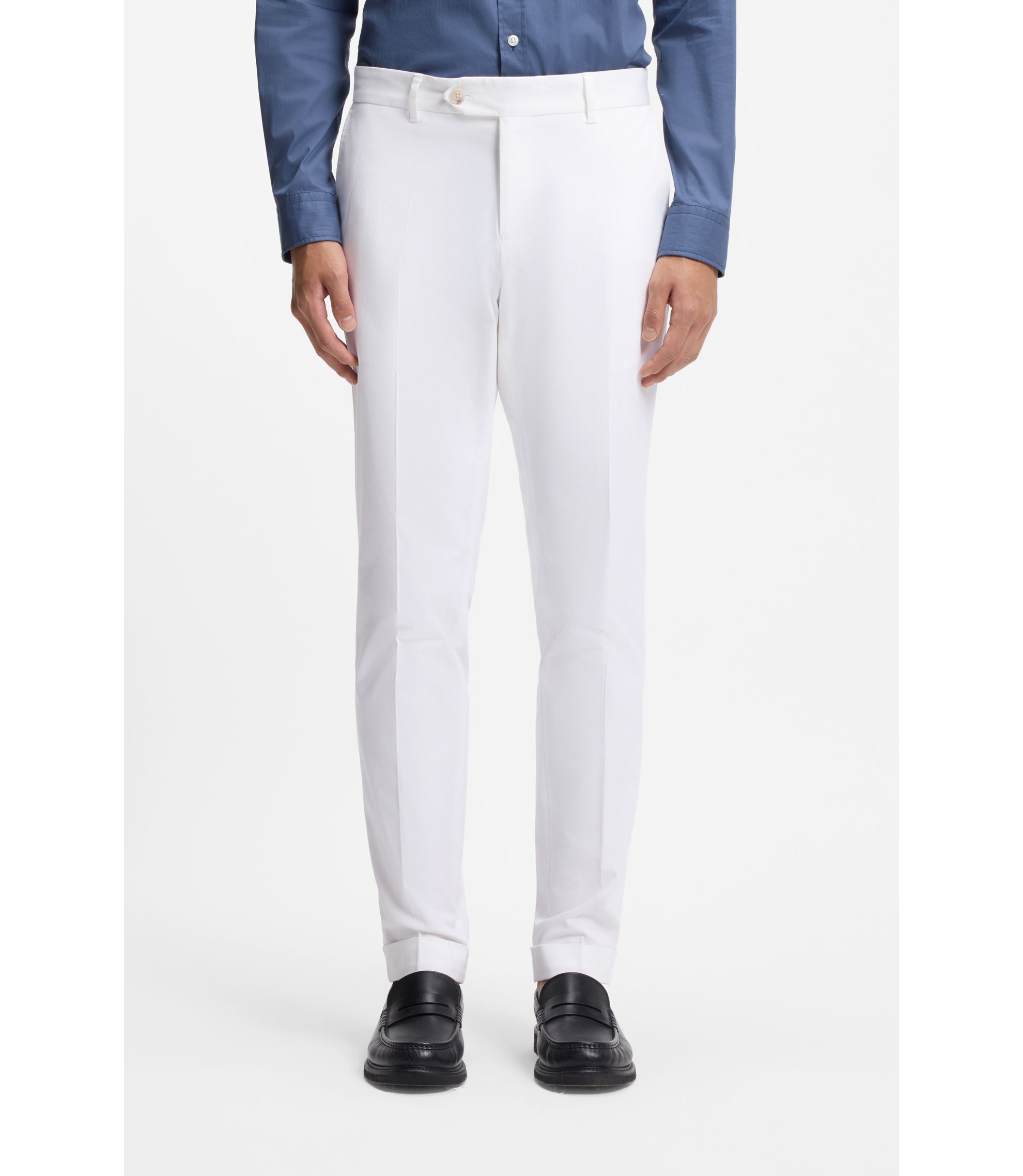 Slim-Fit Hose aus waschbarer Stretch-Baumwolle