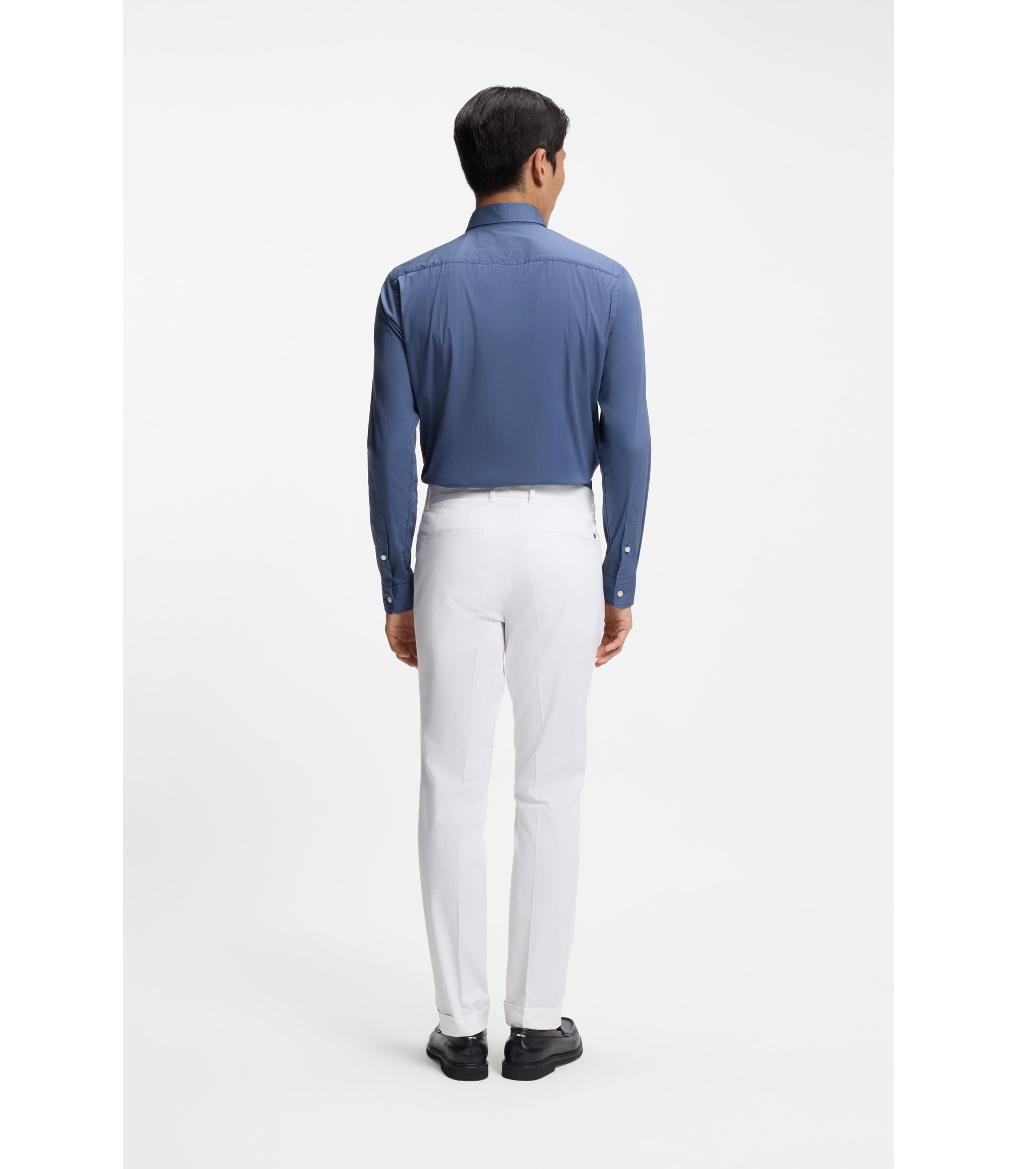 BOSS - スリムフィットパンツ ウォッシャブル ストレッチコットン