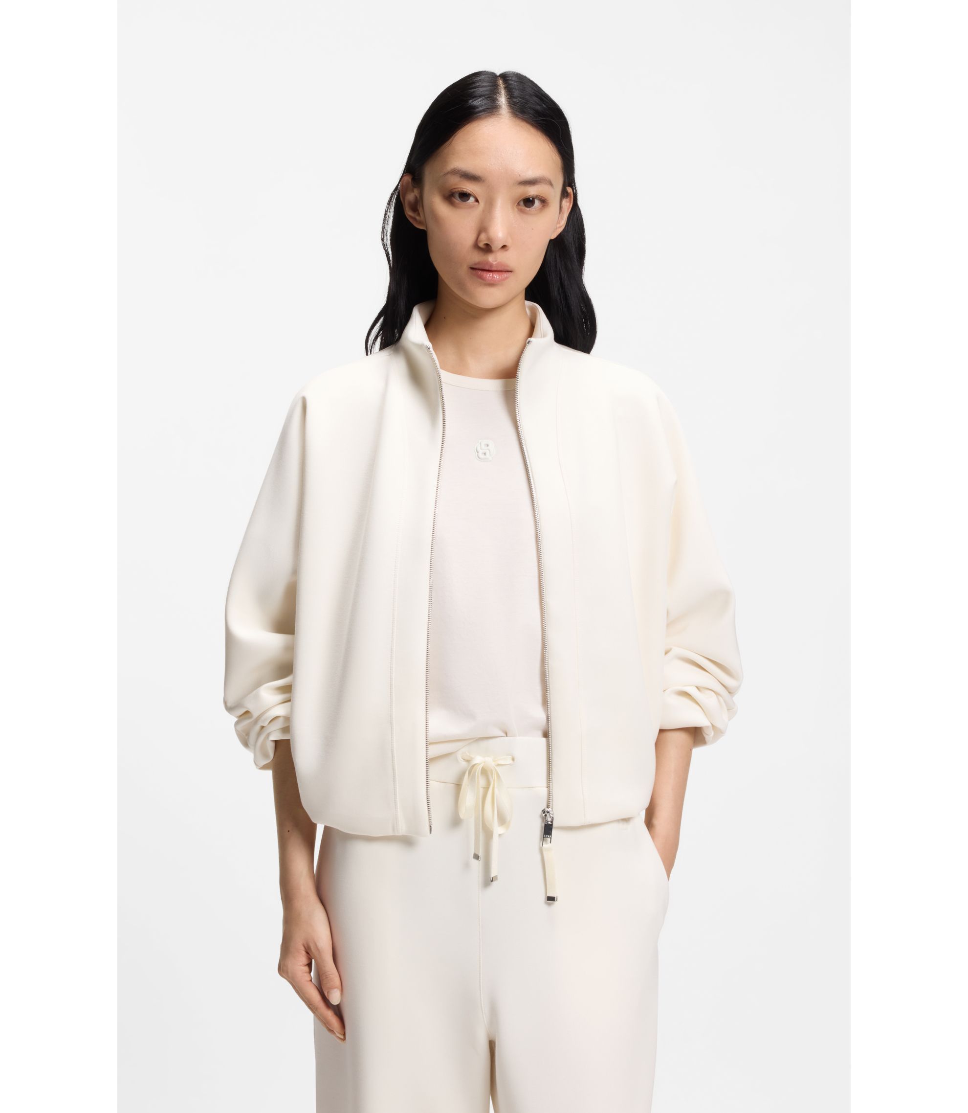 Relaxed-Fit Bomberjacke aus Stretch-Jersey