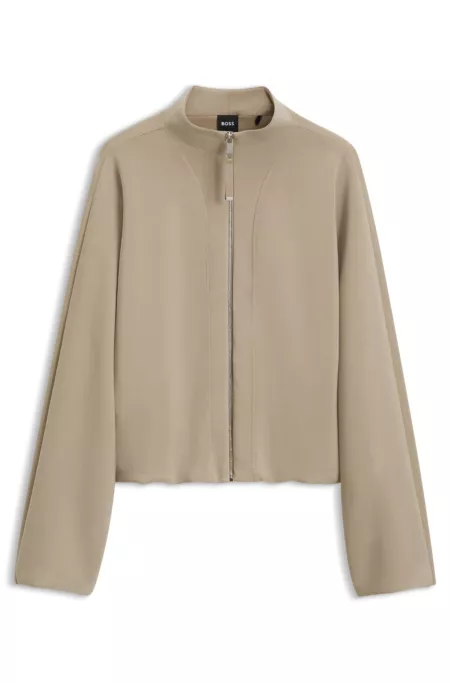 Relaxed-Fit Bomberjacke aus Stretch-Jersey