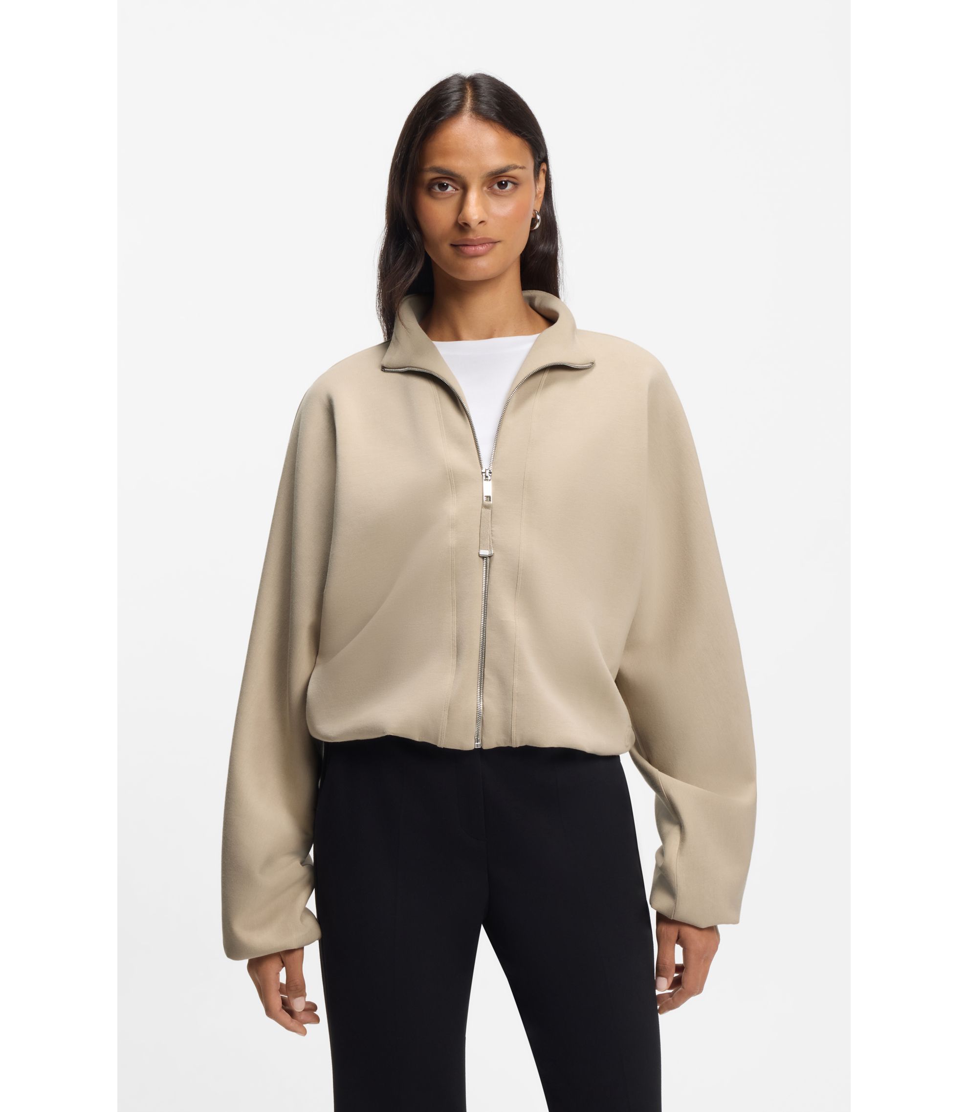 Relaxed-Fit Bomberjacke aus Stretch-Jersey