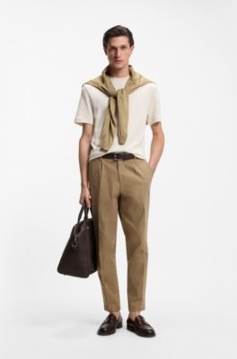 Regular-fit T-shirt in soft piqu&eacute;, Natural