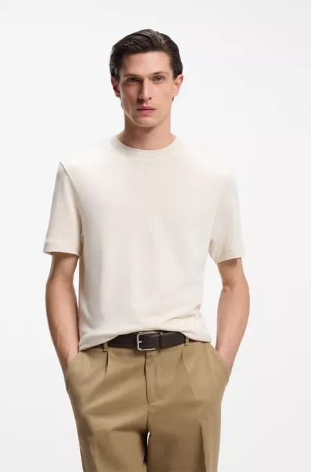 Regular-fit T-shirt in soft piqué