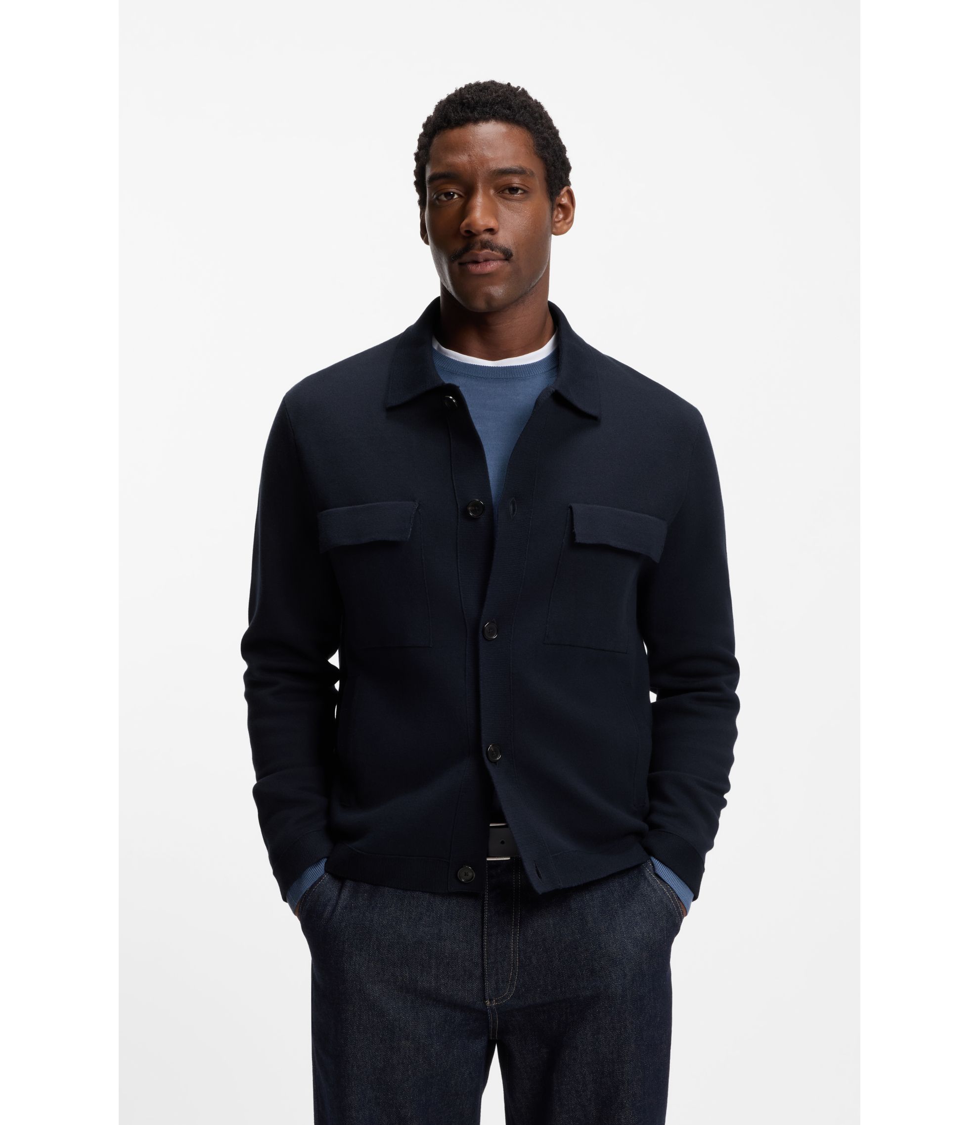 Regular-Fit Overshirt aus Baumwolle