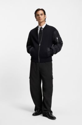 Relaxed-fit trousers with cargo pockets, Black