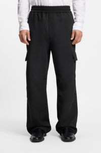 Relaxed-fit trousers with cargo pockets, Black