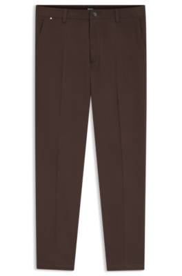 Boss Modern-fit trousers in stretch-cotton twill casual byxor herr – bild 4