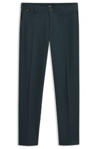 Modern-fit trousers in stretch-cotton twill, Dark Blue
