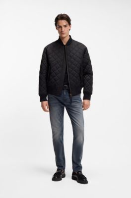 Slim-fit jeans in ash-blue stretch denim, Blue