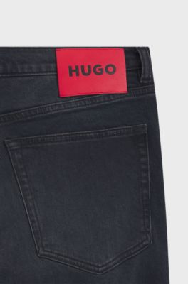 Extra slim-fit jeans van asblauw stretchdenim, Donkerblauw