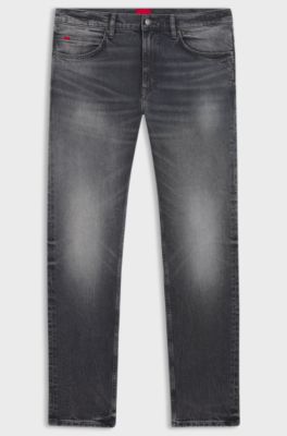 Jeans slim fit in denim elasticizzato grigio, Grigio