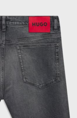 Jeans slim fit in denim elasticizzato grigio, Grigio