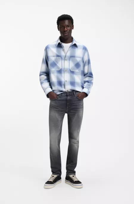 Slim-fit jeans in grey stretch denim