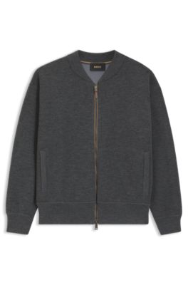 Relaxed-fit jacket in virgin wool, Dark Grey
