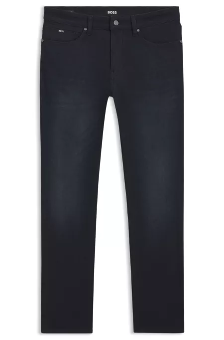 Delaware slim-fit jeans in blue knitted denim