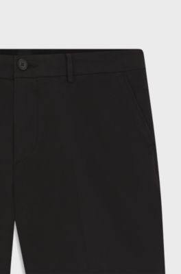 Stretch-cotton shorts in a modern fit, Black