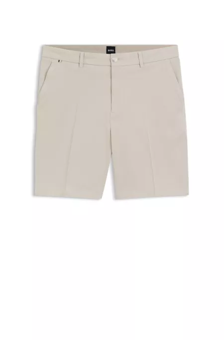 Modern-fit shorts in stretch-cotton twill
