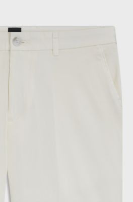 Stretch-cotton shorts, Natural