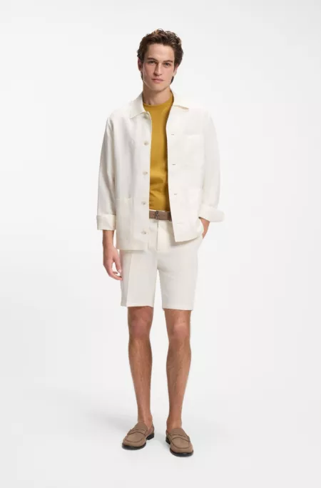 Stretch-cotton shorts