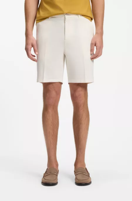 Stretch-cotton shorts