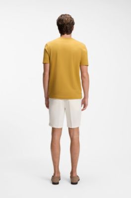 Stretch-cotton shorts, Natural