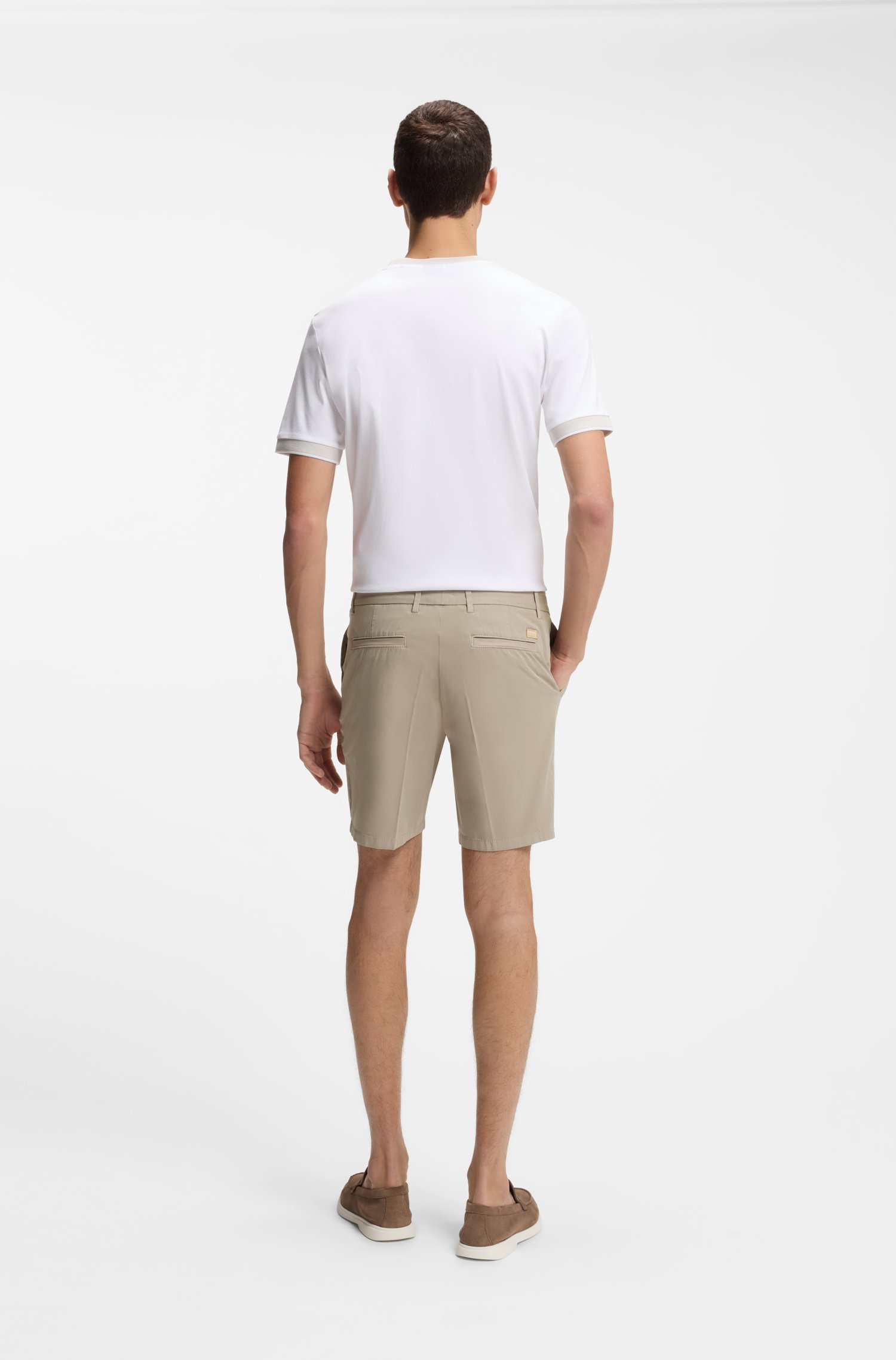 Boss Stretch-cotton shorts in a modern fit herr – bild 2