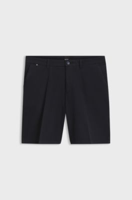Stretch-cotton shorts in a modern fit, Dark Blue