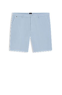 Modern-fit shorts in stretch-cotton twill