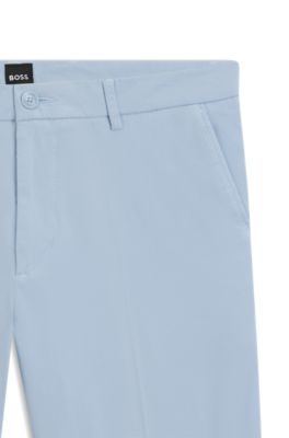 Modern-fit shorts in stretch-cotton twill, Light Blue