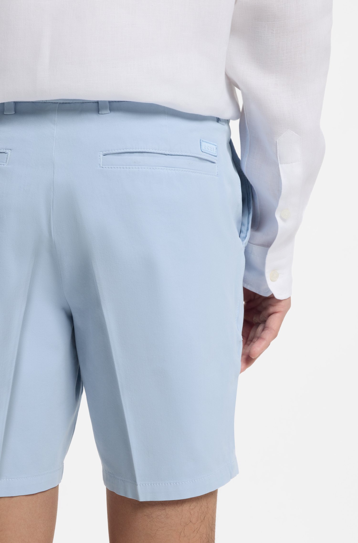 Boss Stretch-cotton shorts in a modern fit herr – bild 3