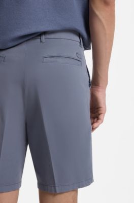 Stretch-cotton shorts in a modern fit, Blue