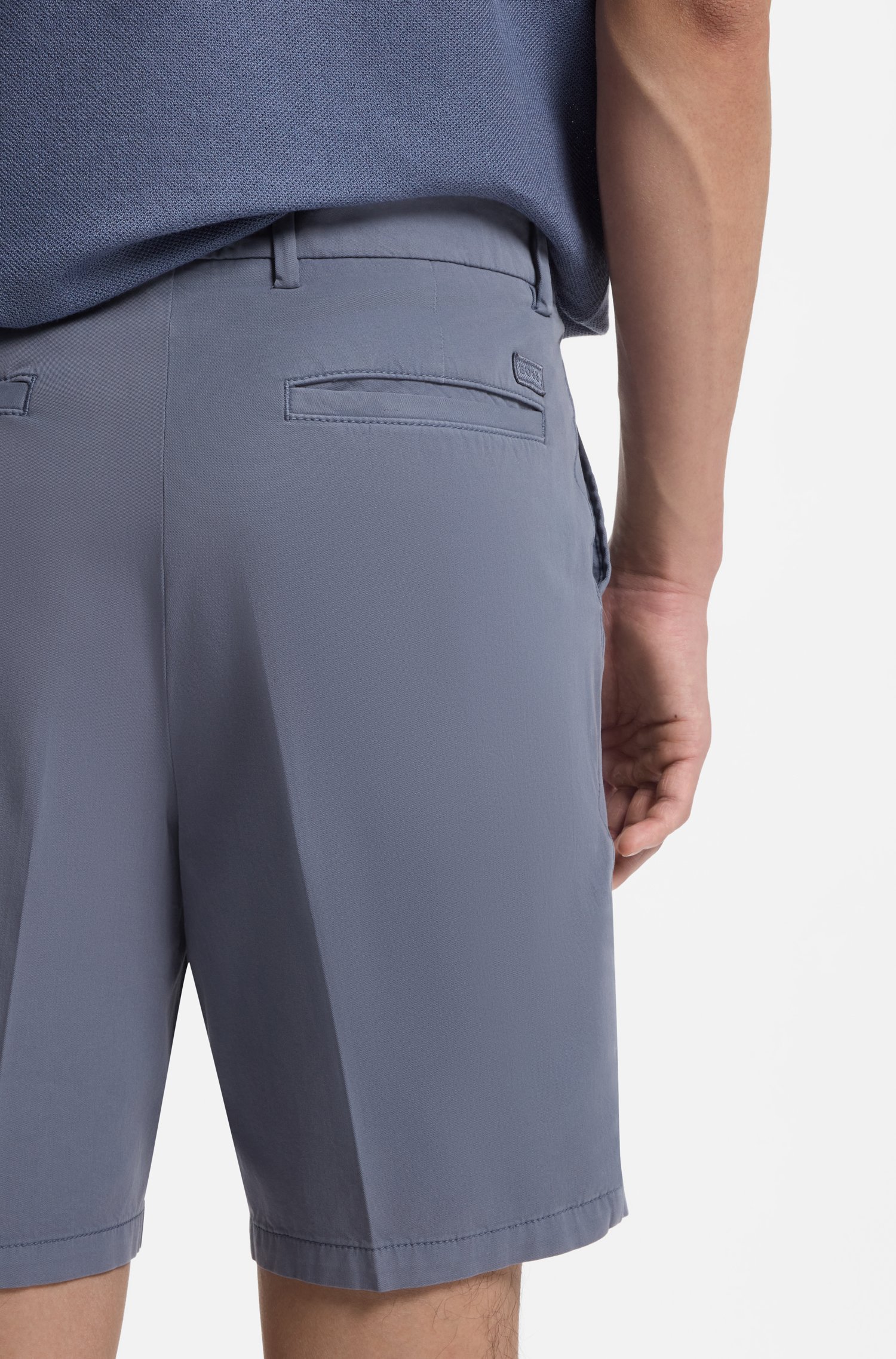 Boss Stretch-cotton shorts in a modern fit herr – bild 3
