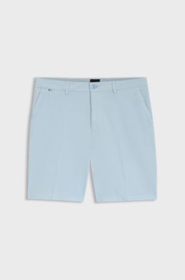 Stretch-cotton shorts, Light Blue
