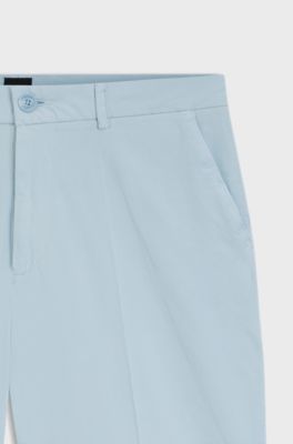 Stretch-cotton shorts, Light Blue