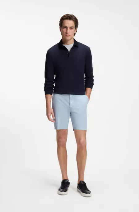 Stretch-cotton shorts