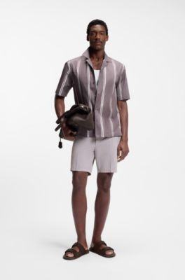 Stretch-cotton shorts in a modern fit, Light Purple