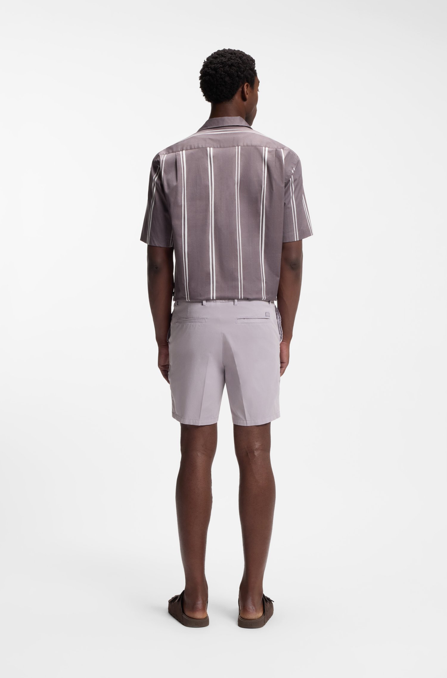 Boss Stretch-cotton shorts in a modern fit herr – bild 2