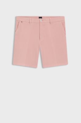 Modern fit-shorts i bomull med stretch, ljusrosa